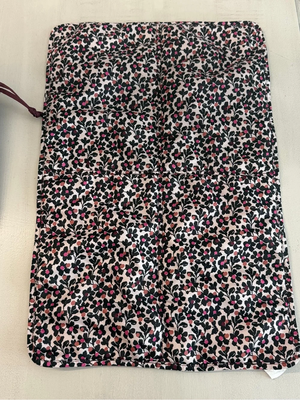 Vera Bradley Maroon Quilted Diaper Bag Backpack with Removable Changing Pad GUC